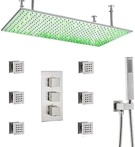 Conjunto de chuveiro quadrado para banheiro Wels combinado com teto e portátil